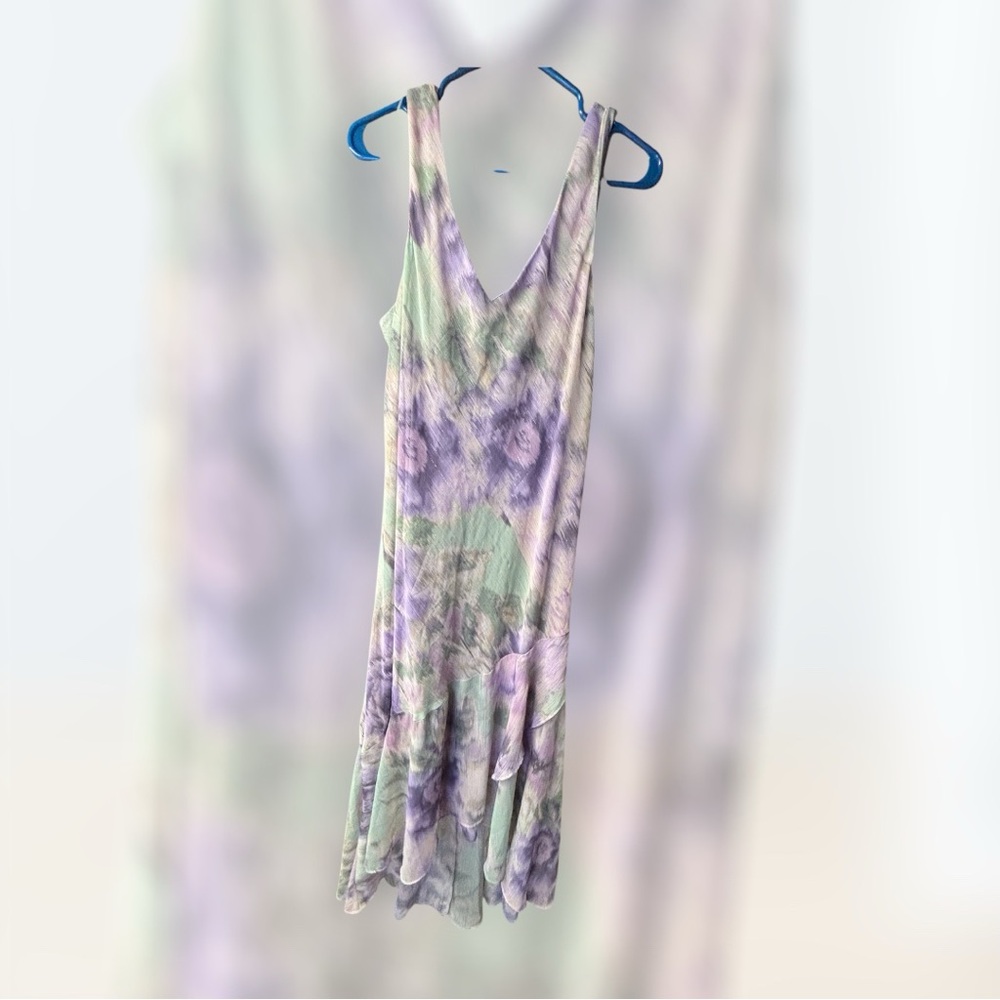 🍄Lavender and Sage Floral Maxi Dress